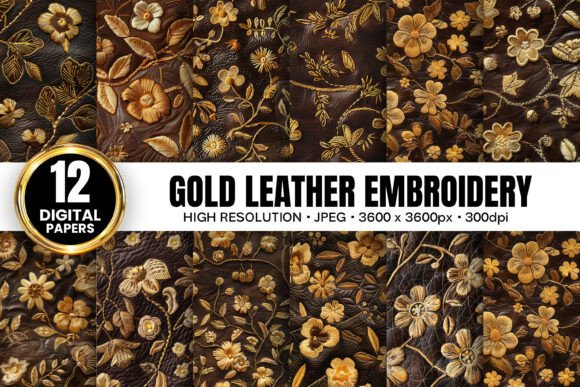 A Craft Seller's Review of Gold Floral Leather Embroidery Patterns