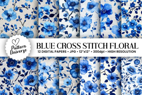 A Designer's Review of Blue Cross Stitch Floral Patterns