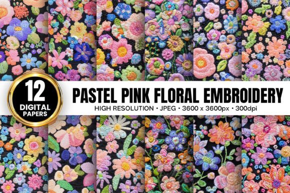 A Designer's Review of Pastel Pink Floral Embroidery Patterns