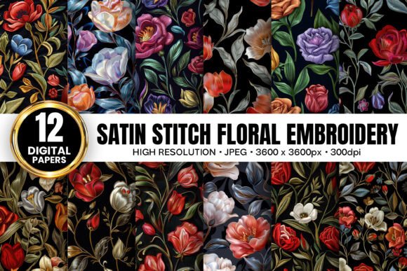 A Designer's Review of Satin Stitch Flowers Embroidery Patterns