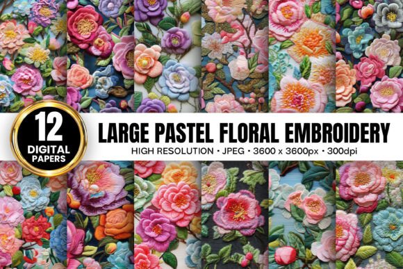 A Professional Review of Large Pastel Floral Embroidery Patterns