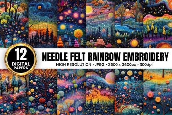 A Rainbow of Possibilities: Needle Felt Embroidery Patterns Reviewed