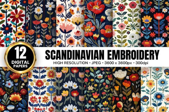 A Scandinavian Flowers Embroidery Design Review for Boutique Apparel