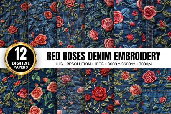 A Timeless Red Rose Embroidery Pattern for Special Keepsakes