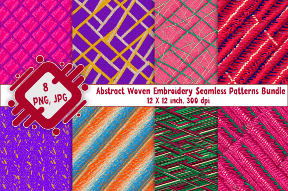 Abstract Embroidery Patterns for Modern Products