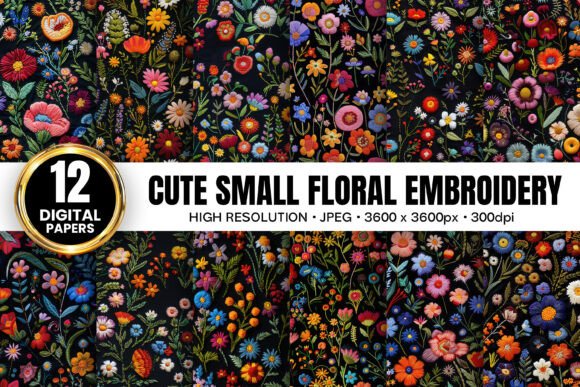 Cute Small Flowers Embroidery Patterns Review