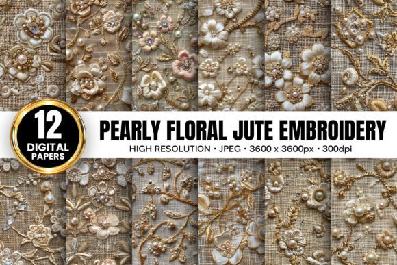 Pearly Jute Floral Embroidery Patterns: A Seasonal Gem