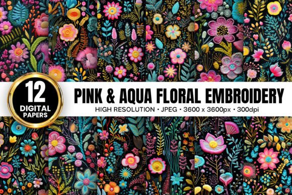 Pink Aqua Flowers Embroidery: A Designer's Fair Review