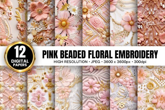 Pink Beaded Flowers Embroidery: A Designer's Review