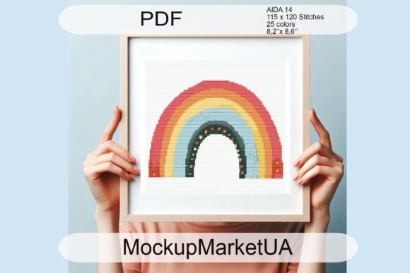 Rainbow Cross Stitch Patterns for DIY Apparel