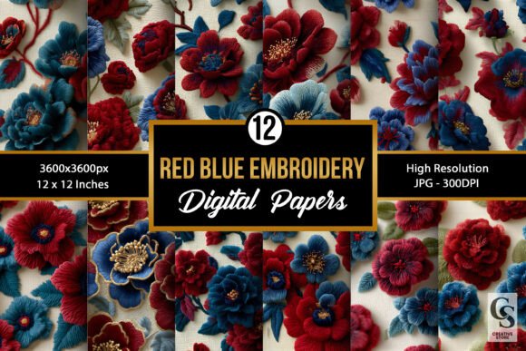 Red Blue Floral Embroidery Patterns: A Designer's Review