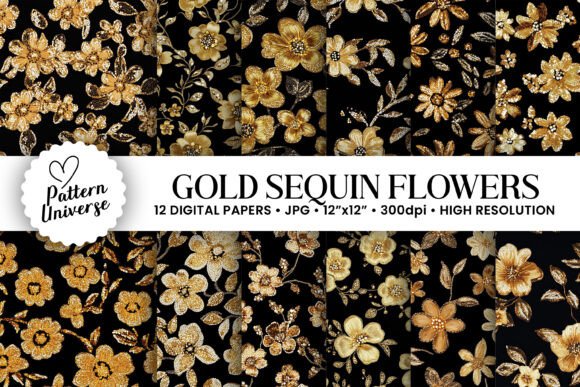 Reviewing Gold Sequin Floral Embroidery Patterns for Craft Fair Success