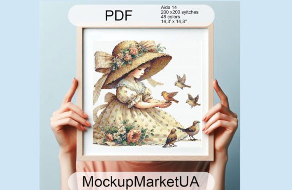 Vintage Girl Cross Stitch Patterns for Modern Branding
